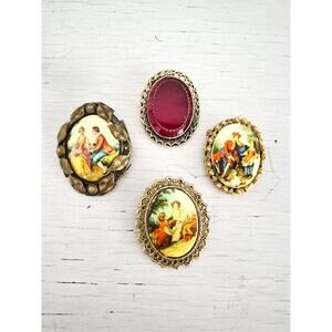 Vintage Victorian Brooch Lot of 4